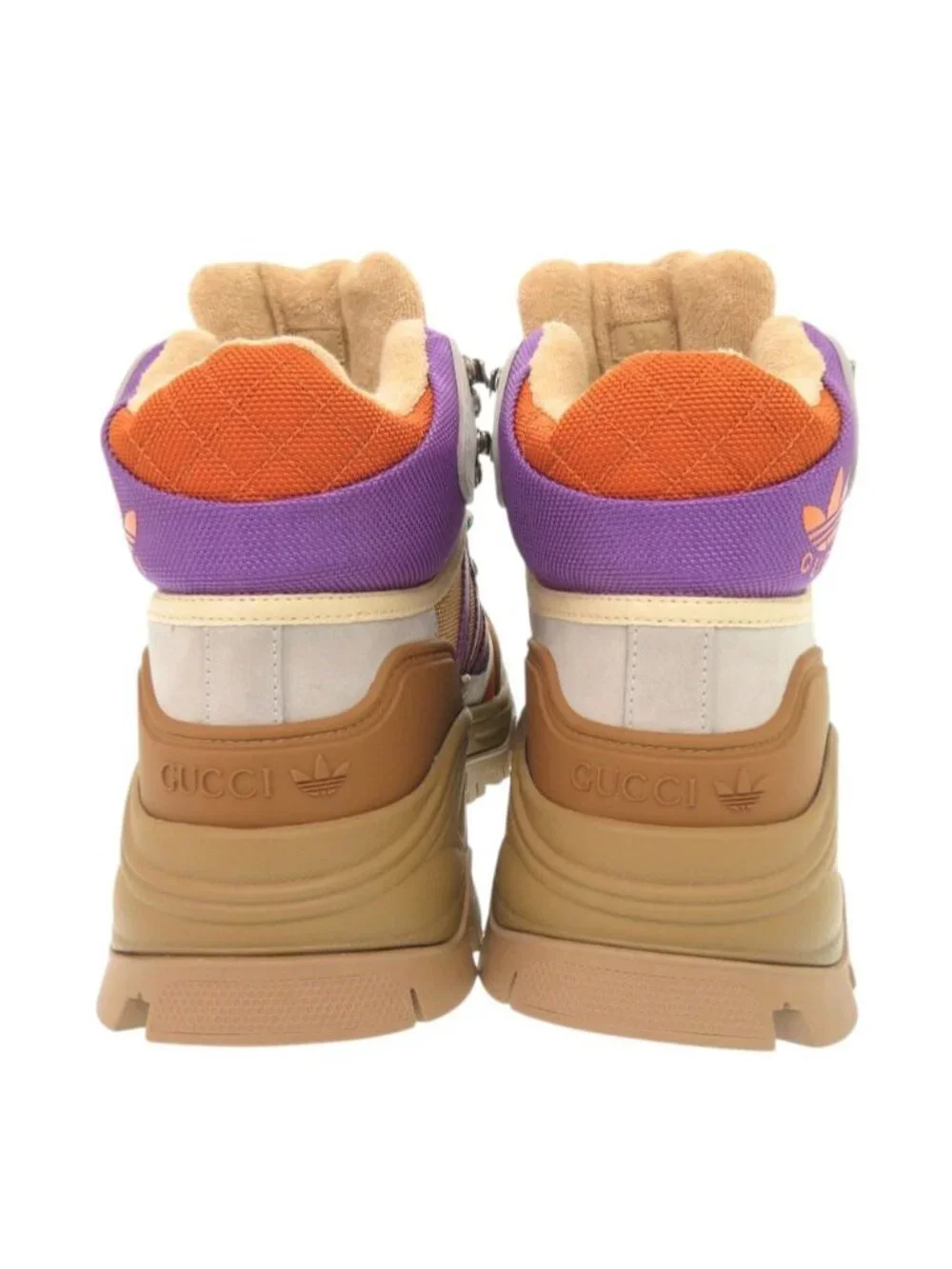 Gucci Adidas Canvas Rubber Multicolor Trekking Shoes Short Boots 37.5